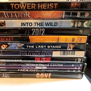 Variety of DVD and Blu-ray movies lot of 10 Romance action and suspense.